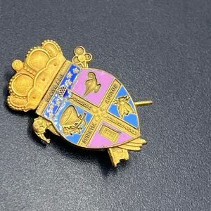 Vintage Fraternity School Opera
Scientia Auctus Pulchrituoo
Pink Blue Brooch Pin